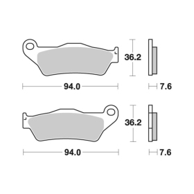  Sbs stabdžių trinkelės 151HF keraminės APRILIA / GILERA / ITALJET / MBK / PIAGGIO / SUZUKI / YAMAHA