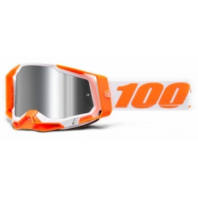 Krosiniai 100% Racecraft 2 Orange akiniai (Veidrodinis stikliukas)
