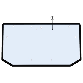 DFK Front glass with sealing Can-Am Maverick Trail