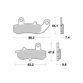 Sbs Brakepads 635LS Sintered SUZUKI