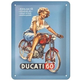 Metal tin sign Ducati - Cilindrata 60 15x20