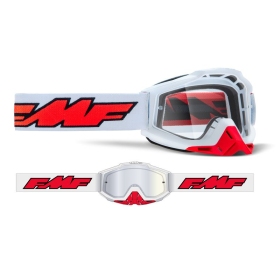 FMF POWERBOMB Goggle Rocket White - Clear Lens