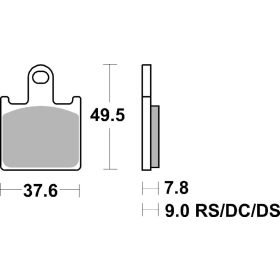 Sbs Brakepads 838DS-2 Dual Sinter 2 KAWASAKI / SUZUKI 