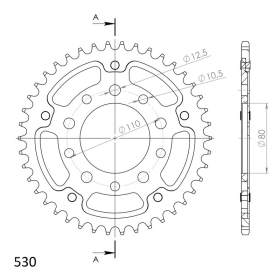 Supersprox Stealth Rear sprocket Gold 42t