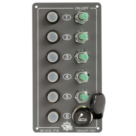 Osculati 5 switches panel + lighter socket