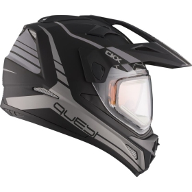 CKX Quest RSV Straightline black matt Motocross Helmet (with heated visor)