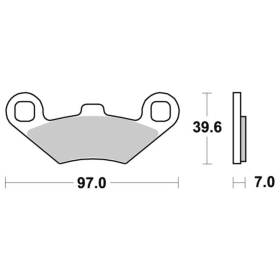 Sbs Brakepads 716ATS Sintered Atv POLARIS