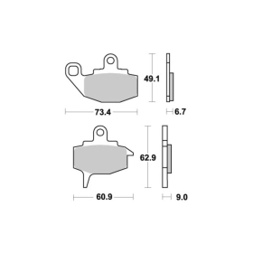 Sbs Brakepads 602HF keraminės KAWASAKI