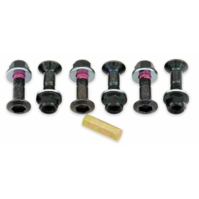 Kit of black Bolt sprocket screws and nuts, by 6pcs