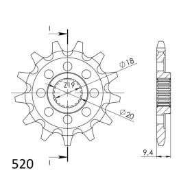 Supersprox / JT Front sprocket 1324.13 13t