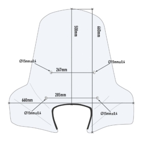 Givi stiklas, skaidrus PEUGEOT/ PIAGGIO/ SUZUKI/ SYM 110-200 04-22