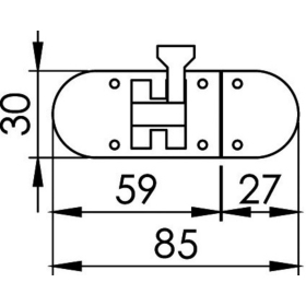 Anti-vibration lock 85x31mm