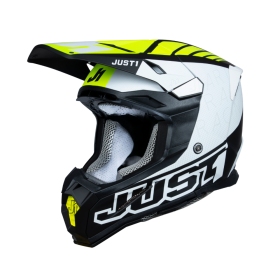 Helmet Just1J22 F Dynamo Fluo Yellow/White/Black 