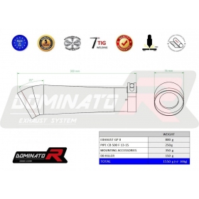 Duslintuvo bakelis Dominator GP2 HONDA CB 500 F 2013-2015