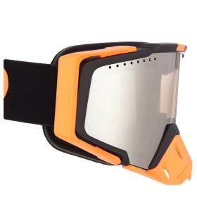 AMOQ Aster Snow Motocross / Snow Goggles Black / Orange (Silver Mirror)