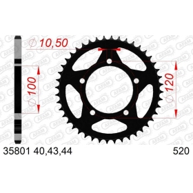 AFAM Steel Standard Rear Sprocket 35801 - 520 40-44 dantukų