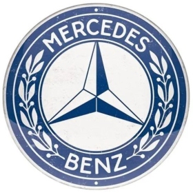 Round Tin Sign MERCEDES BENZ Ø35cm