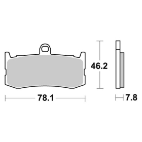 Sbs Brakepads 864DC Dual Carbon Triumph Daytona 675 2009-2017