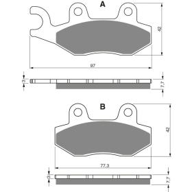 GOLDFREN Brake Pads 002 AD Kawasaki / Suzuki / Triumph / Yamaha