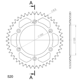 Supersprox Alu Rear sprocket Red 45