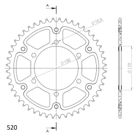 Supersprox Stealth Rear sprocket Gold 48t