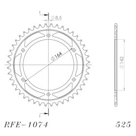 Supersprox / JT Rear sprocket 1074.44 44t