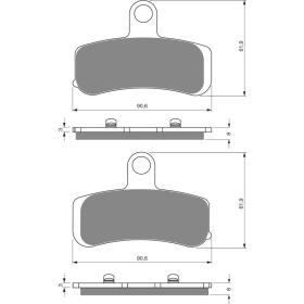 GOLDFREN Brake Pads 275 S3 HARLEY-DAVIDSON