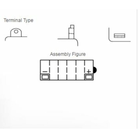 YUASA Battery - 12N5-3B 12V 5Ah