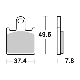 Sbs stabdžių trinkelės 838HS Sintered KAWASAKI / SUZUKI