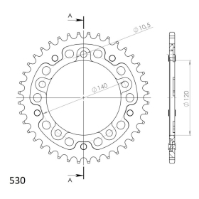 Supersprox Stealth Rear sprocket Gold 