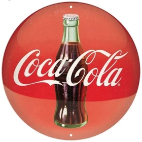 Round Tin Sign Coca-Cola Ø35cm