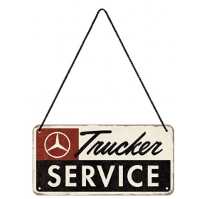 Metal tin sign MERCEDES-BENZ TRUCKER SERVICE 10x20
