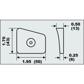 Perf anods Gearcase Johnson/Evinrude 20-35HP