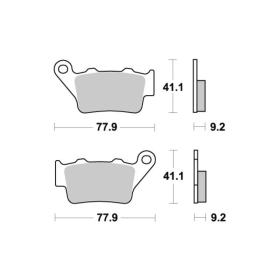 Sbs Brakepads 675RSI Racing Sintered HUSABERG / HUSQVARNA / KTM / TM