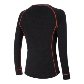 AMOQ 100% Merino Base Layer Termo Marškinėliai Juoda / Oranžinė