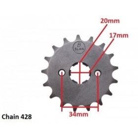 Front sprocket ATV 200 / 250 / 250ST-9E / STXE 13 dantukų