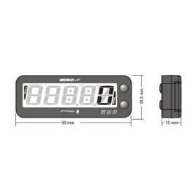 KOSO Pro-1 Rev-Counter LCD Multifunction Black