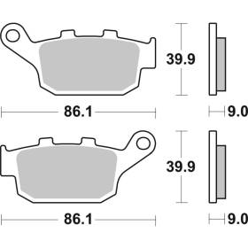 Sbs Brakepads 881LS Sintered HONDA / KAWASAKI / SUZUKI