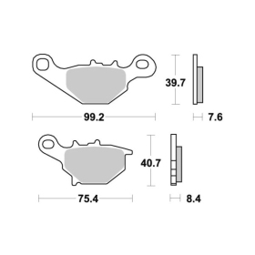  Sbs Brakepads 702CS Carbon Silver SUZUKI