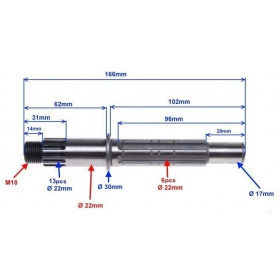 Transmission / Gearbox drive shaft ATV 300cc LC178FMN