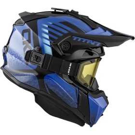 Motocross helmet + goggles CKX TITAN Avid Blue