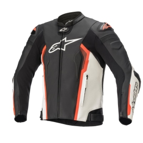 Alpinestars Leather jacket Missile v2 Black/White/Red 