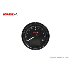 KOSO Tachometer and Speedometer Black face max 10000 RPM // max 360km/h (with shiftlight)