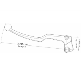 DOMINO sankabos rankenėlės kompl. Juoda Yamaha 50cc 97 - 02