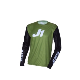 Just1 J-Essential Off Road Shirt For Men Army Black/White 