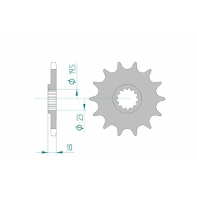 AFAM Steel Self-Cleaning Front Sprocket 22303 - 520 SUZUKI DR/DR-Z/RM/TS 200-400CC 1976-2017