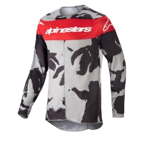 Alpinestars off road marškinėliai Racer Tactical Camo/raudona