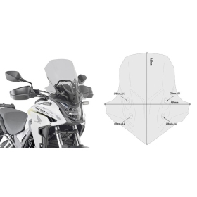 GIVI D1171S glass, smoked HONDA CB500X 19-23