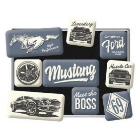 Set of magnets FORD MUSTANG BOSS 2,2x2,2 / 4,5x2,2 9pcs.