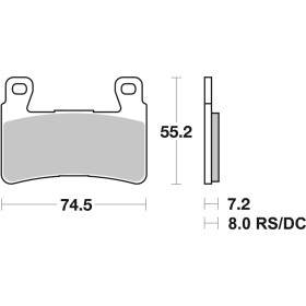 SBS Brakepads 734RST Racing Sintered HONDA / HYOSUNG